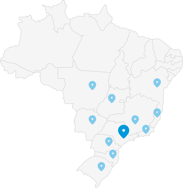 Mapa de Representantes Taunos no Brasil